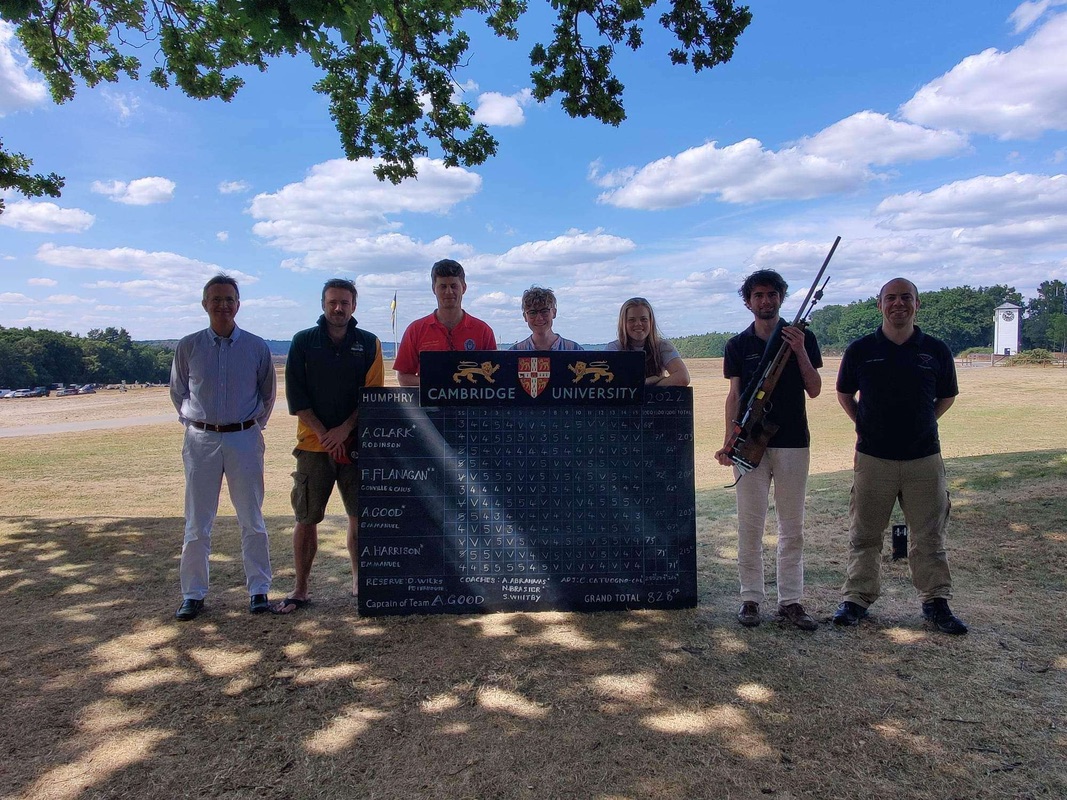Cambridge shooters at the National Shooting Centre, Bisley